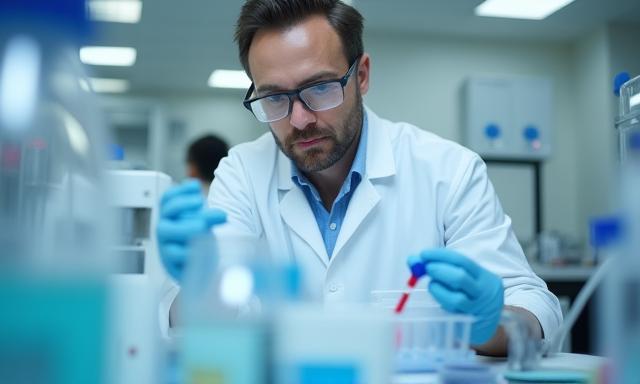 Lab technician conducting ATP test